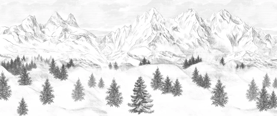 Papier peint Aiguilles d'Arves - Muralconcept
