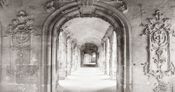 Papier peint Trompe l'oeil Couloir Marbre Parisien - Muralconcept