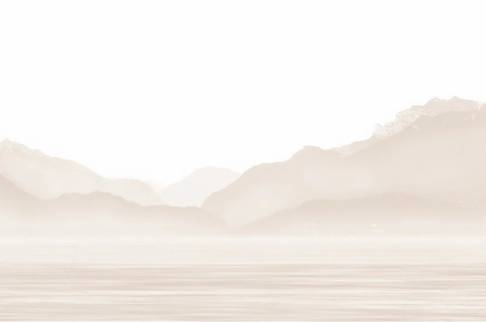 Carta da parati Annecy e il suo tranquillo lago beige