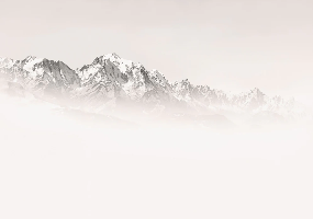 Carta da parati del Monte Bianco, mattina nebbiosa