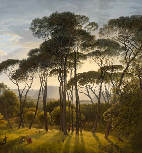 Carta da parati con paesaggio storico italiano