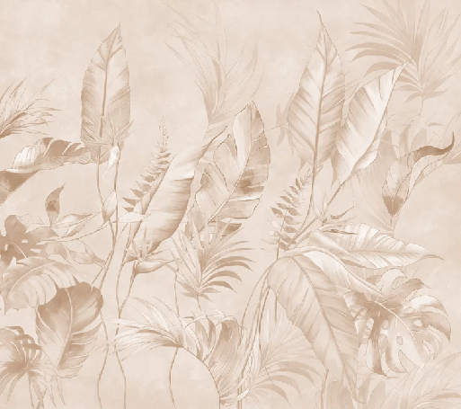 Papier peint élégante jungle poudrée