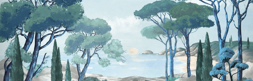 Papier peint balade dans les calanques - Muralconcept