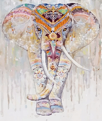 Papier peint Eléphant Boho Indien