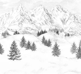 Papier peint montagne sommets de Chamonix