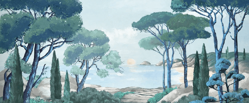 Papier peint balade dans les calanques - Muralconcept