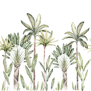 Papier peint tropical aquarelle - Muralconcept