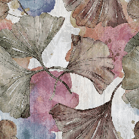 Carta da parati panoramica in ginkgo Giappone Zen