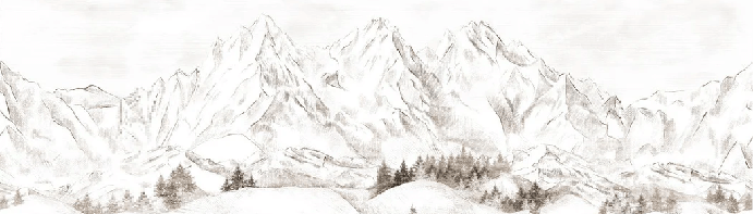 Papier peint montagne massif des Alpes - Muralconcept