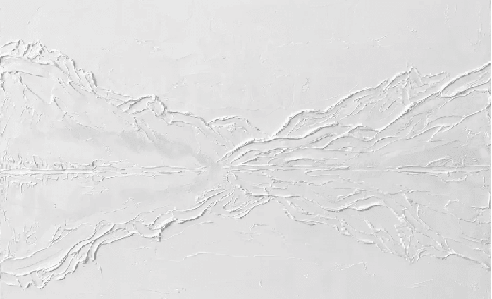 Papier peint abstrait lac Annecy - Cloud dancer - Muralconcept