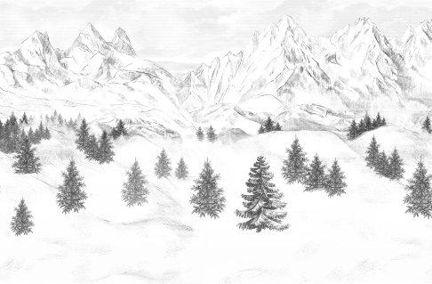 Papier peint Aiguilles d'Arves - Muralconcept