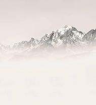 Papier peint Mont Blanc dans la brume sépia