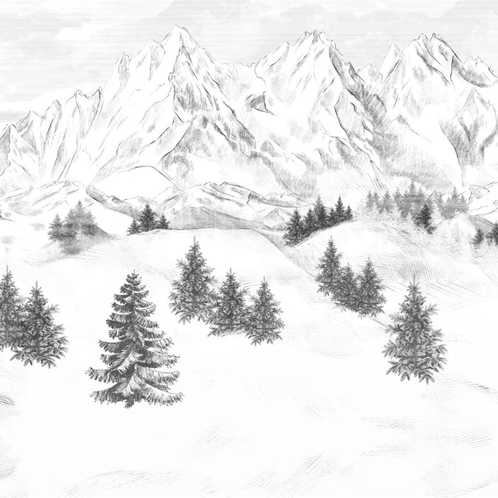 Papier peint montagne sommets de Chamonix
