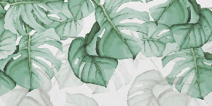 Papier peint salle de bain Large Leaf & Scandinave - Muralconcept