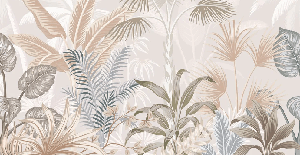 Papier peint panoramique jungle terracotta, XXL, tendance