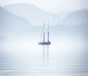 Carta da parati lago Annecy navigazione