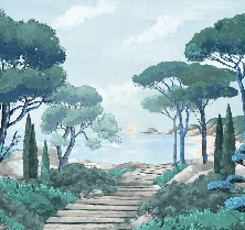 Papier peint balade dans les calanques - Muralconcept