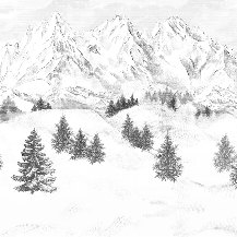 Papier peint montagne sommets de Chamonix