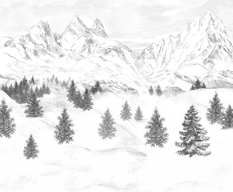 Papier peint Aiguilles d'Arves - Muralconcept