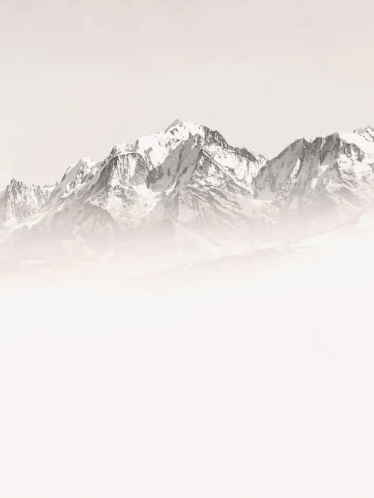 Papier peint matin brumeux Mont Blanc, XXL, tendance