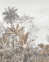 Papier peint tendance tropical sepia, XXL, tendance