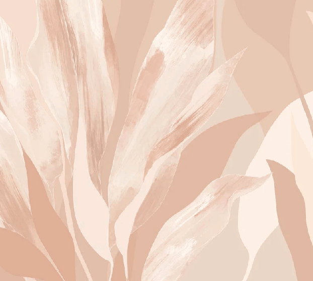 Papier peint étoffe florale nude