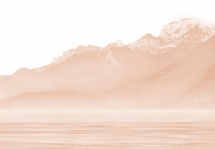 Papier peint Annecy et son lac paisible terracotta - Muralconcept