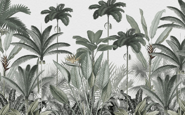 Papier peint panoramique jungle tree, XXL, tendance