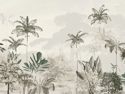 Papier peint panoramique jungle eden vert - Muralconcept