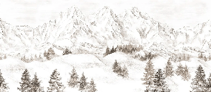 Papier peint montagne massif des Alpes - Muralconcept