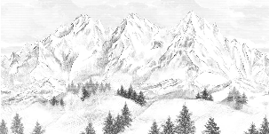 Papier peint montagne sommets de Chamonix, XXL, tendance