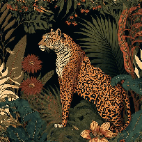 Papier peint exotique tigre