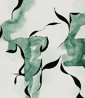 Papier peint abstrait moderne – Abstract Green Flow - Muralconcept