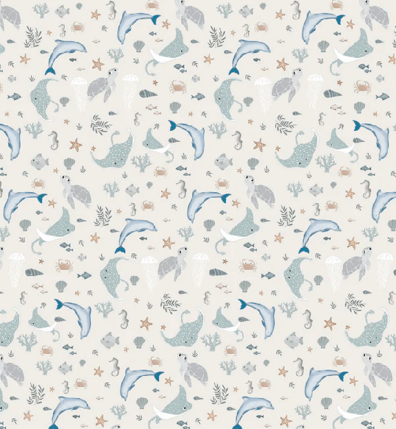 Papier peint enfant fond marin