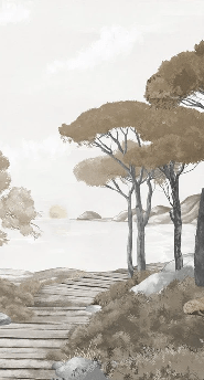 Carta da parati passeggiata nelle calanques marroni