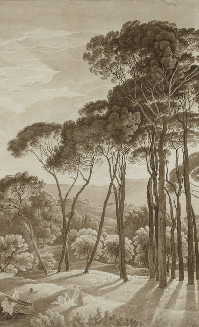 Panorama-Tapete Italienische Landschaft Amber - Muralconcept