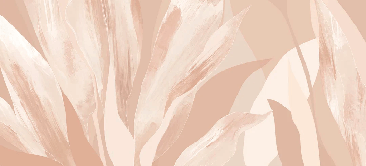 Carta da parati con motivi floreali color nude