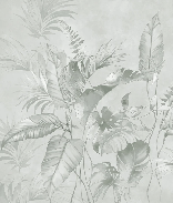 Papier peint élégante jungle sauge