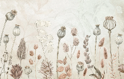 Carta da parati autunnale con fiori