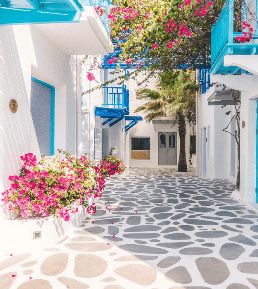 Papier peint Village Grec Santorin - Muralconcept