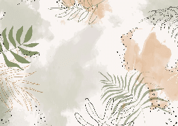 Papier peint panoramique aquarelle végétale - Muralconcept