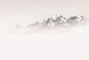 Papier peint matin brumeux Mont Blanc - Muralconcept