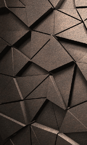 Papier peint 3D black perspective rouille - Muralconcept