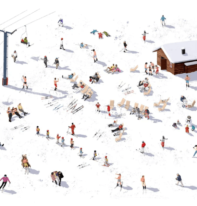 Papier peint panoramique après ski - Muralconcept