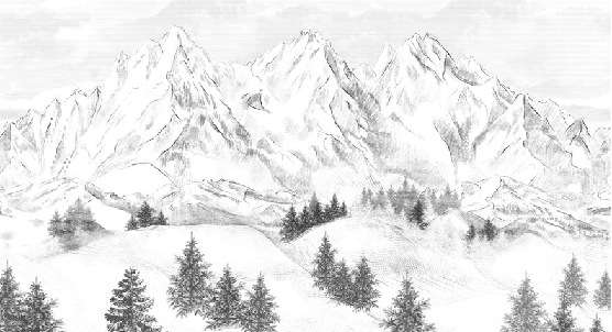 Papier peint montagne sommets de Chamonix