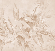 Papier peint élégante jungle poudrée, XXL, tendance