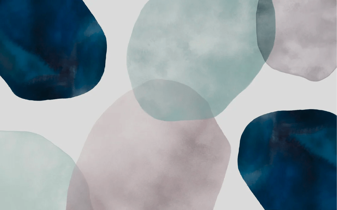 Papier peint cercle abstrait watercolor - Muralconcept