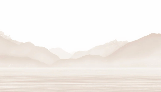 Carta da parati Annecy e il suo tranquillo lago beige