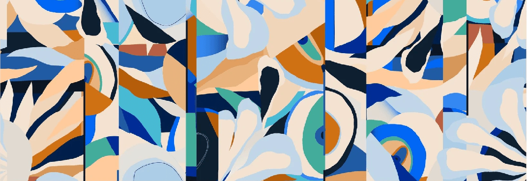 Papier peint abstrait vibrant - Muralconcept