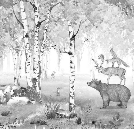 Papier peint roi de la forêt, XXL, tendance